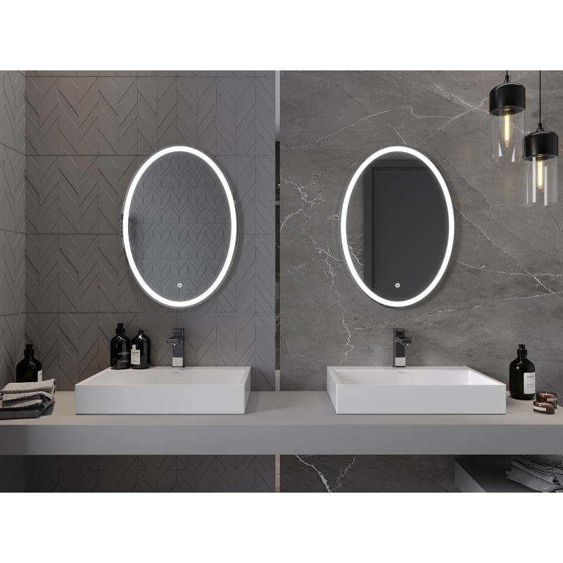 Mexen Elz oglindă de baie iluminată 50 x 70 cm, LED 6000K, anti-aburire - 9802-050-070-611-00