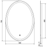 Mexen Elz megvilágított fürdőszobai tükör 50 x 70 cm, LED 6000K, anti-pára - 9802-050-070-611-00