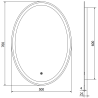 Mexen Elz világított fürdőszobai tükör 50 x 70 cm, LED 6000K, párásodásgátló - 9802-050-070-611-00