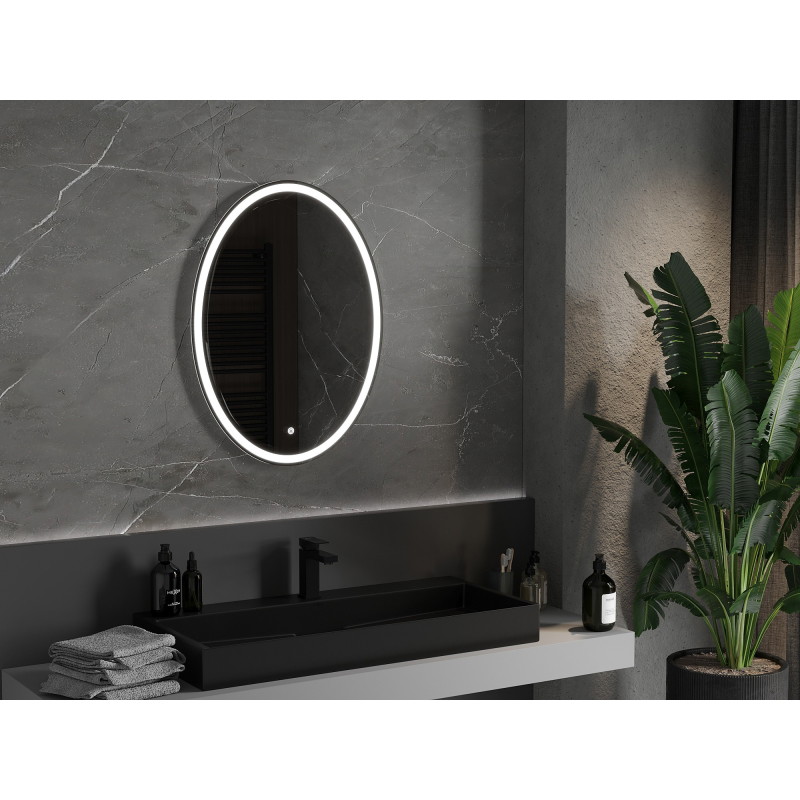Mexen Elz oglindă de baie iluminată 60 x 80 cm, LED 6000K, anti-abur - 9802-060-080-611-00