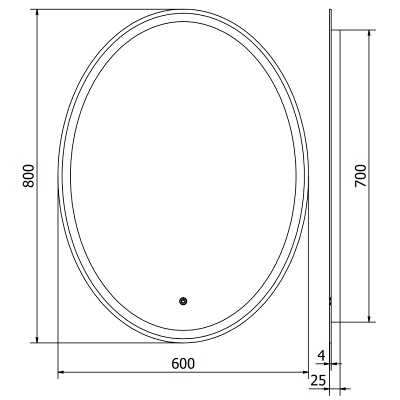 Mexen Elz oglindă de baie iluminată 60 x 80 cm, LED 6000K, antiabur - 9802-060-080-611-00