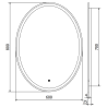 Mexen Elz fürdőszobai LED-es megvilágított tükör 60 x 80 cm, 6000K, páramentesítő - 9802-060-080-611-00