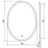 Mexen Elz megvilágított fürdőszobai tükör 60 x 80 cm, LED 6000K, páramentesítő - 9802-060-080-611-00