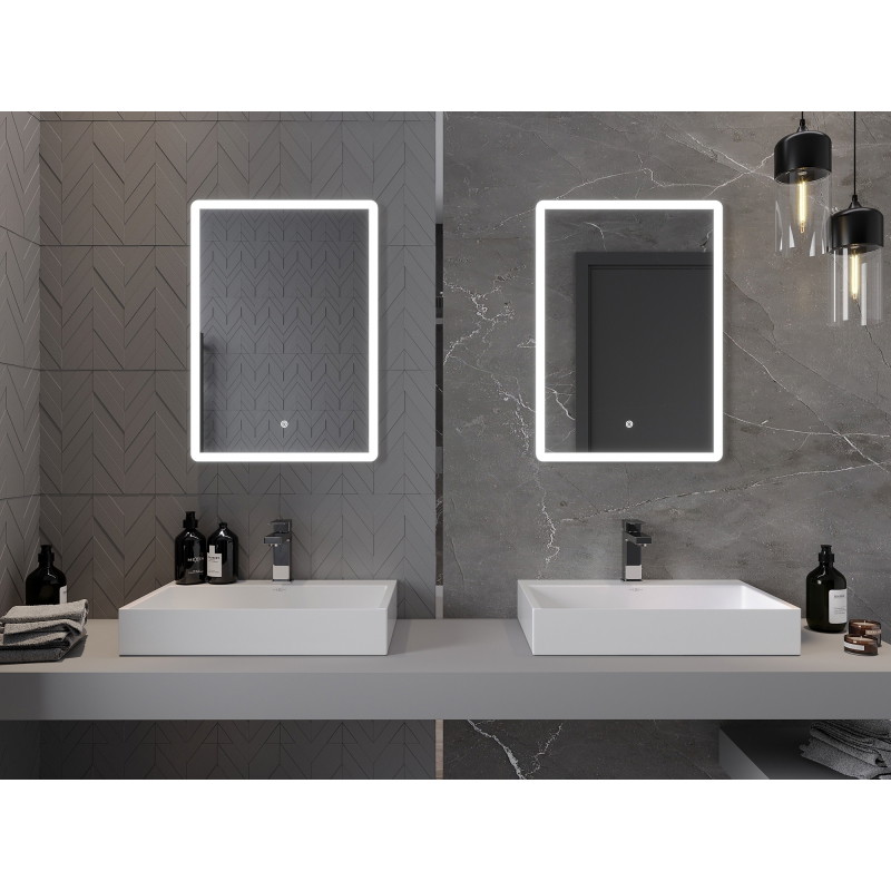 Mexen Navia led-es fürdőszobai tükör, 50 x 70 cm, 6000K, páramentesítő - 9803-050-070-611-00
