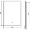 Mexen Navia oglindă iluminată de baie 50 x 70 cm, LED 6000K, anti aburire - 9803-050-070-611-00