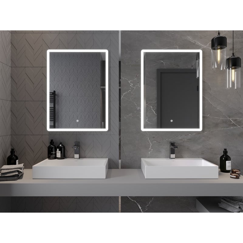 Mexen Navia oglindă de baie iluminată 60 x 80 cm, LED 6000K, anticeață - 9803-060-080-611-00