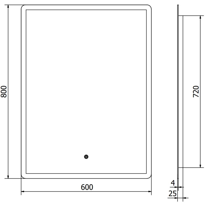 Mexen Navia oglindă de baie iluminată 60 x 80 cm, LED 6000K, anti-aburire - 9803-060-080-611-00