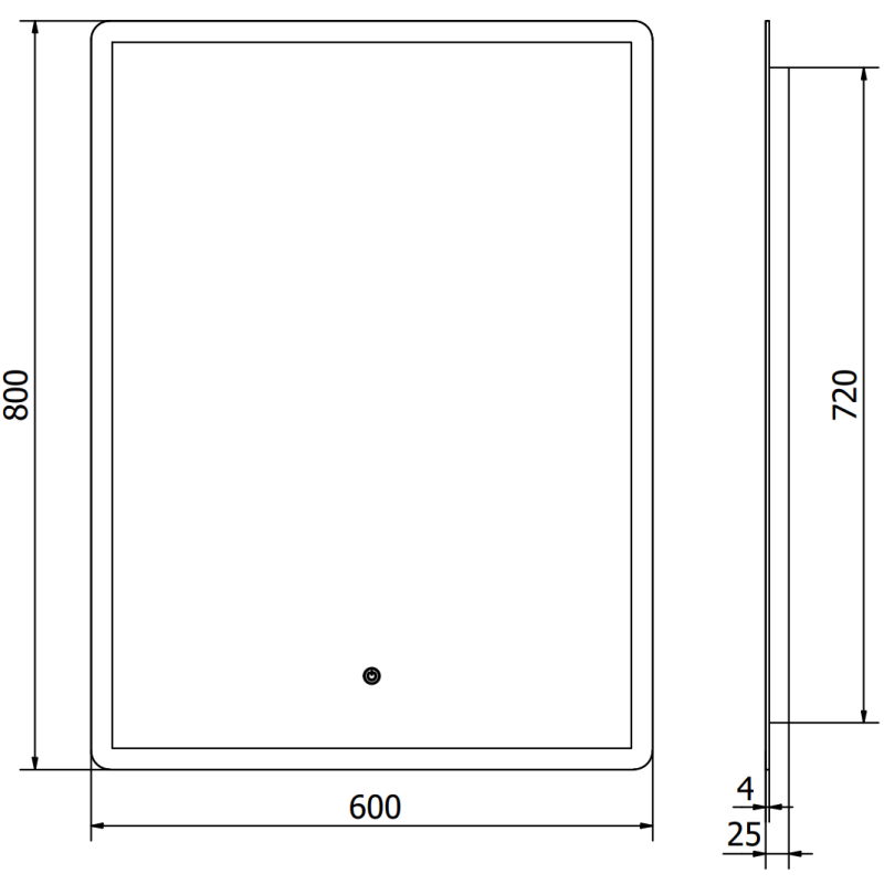 Mexen Navia oglindă de baie iluminată 60 x 80 cm, LED 6000K, anticeață - 9803-060-080-611-00