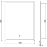 Mexen Navia megvilágított fürdőszobai tükör 60 x 80 cm, LED 6000K, anti-pára - 9803-060-080-611-00