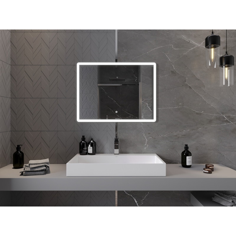 Mexen Navia oglindă de baie iluminată 80 x 60 cm, LED 6000K, anti-aburire - 9803-080-060-611-00