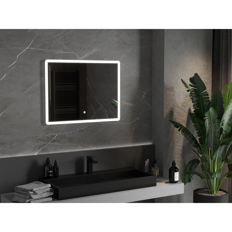 Mexen Navia oglindă de baie iluminată 80 x 60 cm, LED 6000K, antiaburire - 9803-080-060-611-00