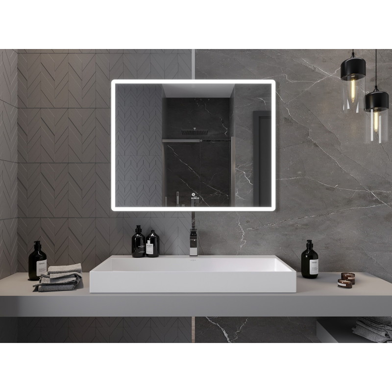 Mexen Navia 100 x 80 cm-es, LED 6000K, páramentesített fürdőszobai tükör - 9803-100-080-611-00