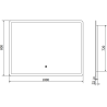 Mexen Navia oglindă iluminată de baie 100 x 80 cm, LED 6000K, anti aburire - 9803-100-080-611-00