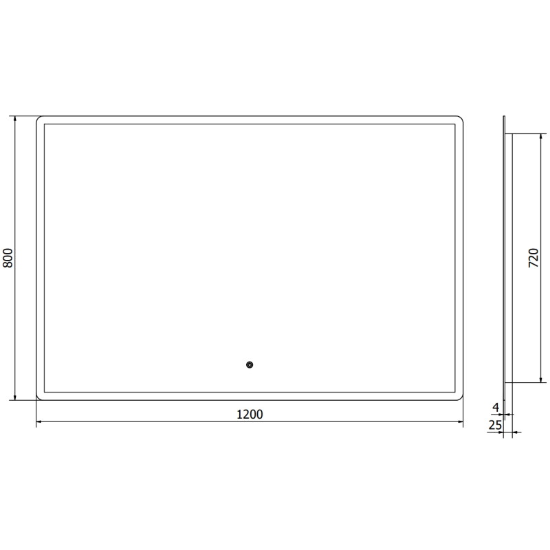 Mexen Navia oglindă de baie iluminată 120 x 80 cm, LED 6000K, anti-aburire - 9803-120-080-611-00