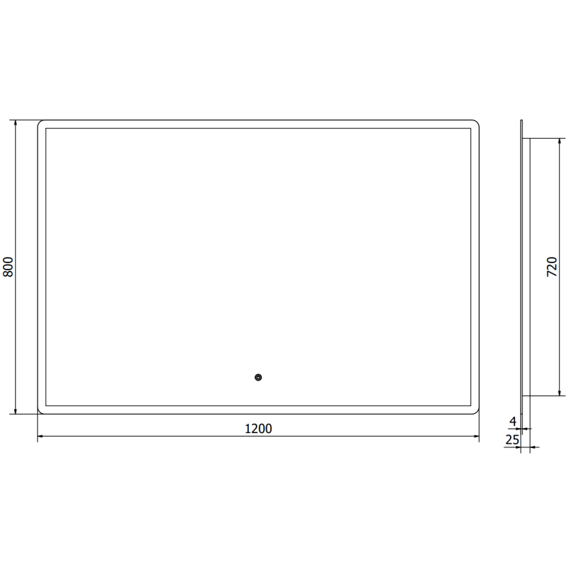 Mexen Navia oglindă de baie iluminată 120 x 80 cm, LED 6000K, anti-ceață - 9803-120-080-611-00