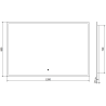 Mexen Navia megvilágított fürdőszobai tükör 120 x 80 cm, LED 6000K, anti-pára - 9803-120-080-611-00
