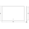 Mexen Navia oglindă de baie iluminată 120 x 80 cm, LED 6000K, anti-aburire - 9803-120-080-611-00