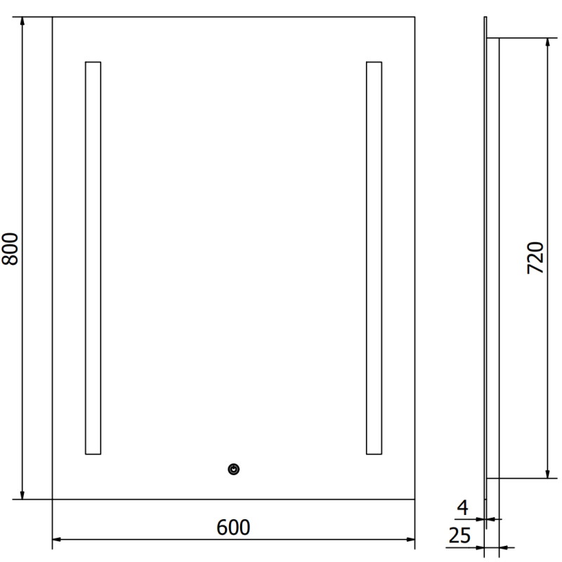 Mexen Remi oglindă de baie iluminată 60 x 80 cm, LED 6000K, antiaburire - 9804-060-080-611-00