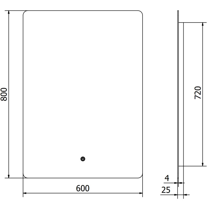 Mexen Sun oglindă de baie iluminată 60 x 80 cm, LED 6000K, antiaburire - 9807-060-080-611-00