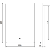 Mexen Sun fürdőszobai megvilágított tükör 60 x 80 cm, LED 6000K, páramentes - 9807-060-080-611-00