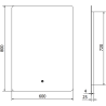 Mexen Sun oglindă iluminată de baie 60 x 80 cm, LED 6000K, anti aburire - 9807-060-080-611-00