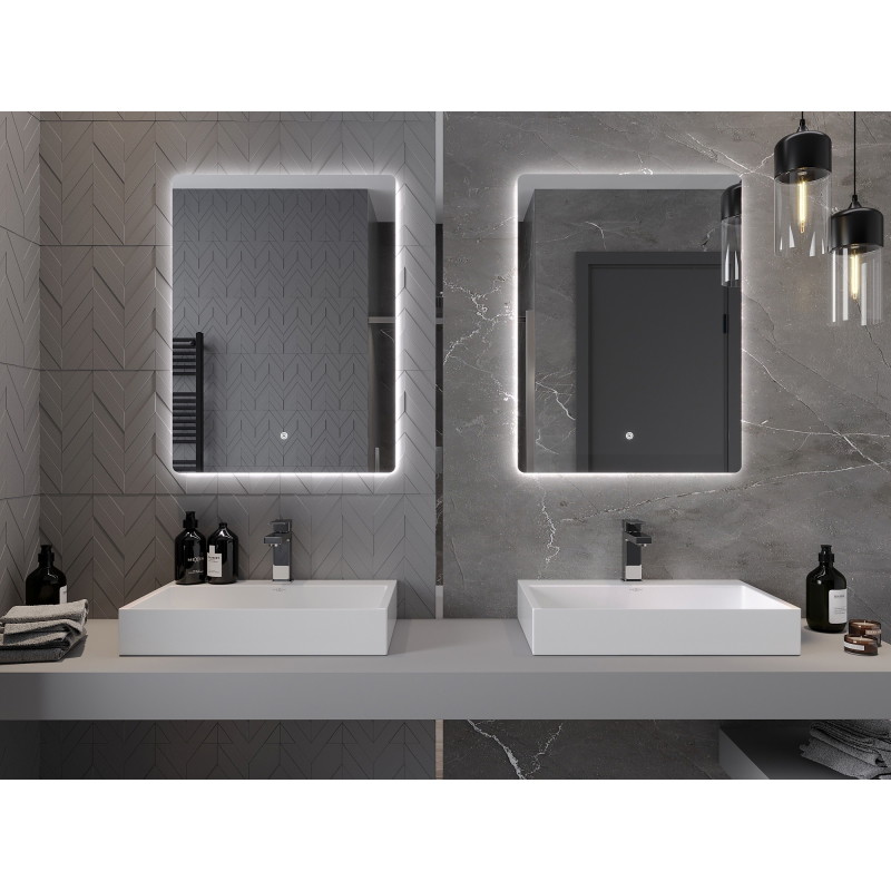Mexen Sun oglindă de baie iluminată 60 x 80 cm, LED 6000K, antiaburire - 9807-060-080-611-00