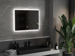 Mexen Sun világító fürdőszobai tükör 80 x 60 cm, LED 6000K, páramentesítő - 9807-080-060-611-00