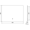 Mexen Sun oglindă de baie iluminată 80 x 60 cm, LED 6000K, anti-aburire - 9807-080-060-611-00