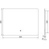 Mexen Sun világító fürdőszobai tükör 80 x 60 cm, LED 6000K, páramentesítő - 9807-080-060-611-00