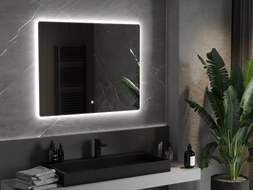 Mexen Sun 100 x 80 cm-es megvilágított fürdőszobai tükör, LED 6000K, párásodásgátló - 9807-100-080-611-00
