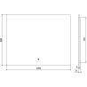 Mexen Sun 100 x 80 cm-es megvilágított fürdőszobai tükör, LED 6000K, párásodásgátló - 9807-100-080-611-00