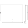 Mexen Sun megvilágított fürdőszobai tükör 100 x 80 cm, LED 6000K, páramentesítő - 9807-100-080-611-00