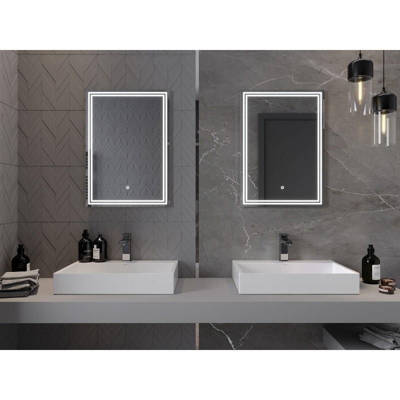 Mexen Taco 50 x 70 cm-es, LED 6000K, páramentes, megvilágított fürdőszobai tükör - 9805-050-070-611-00