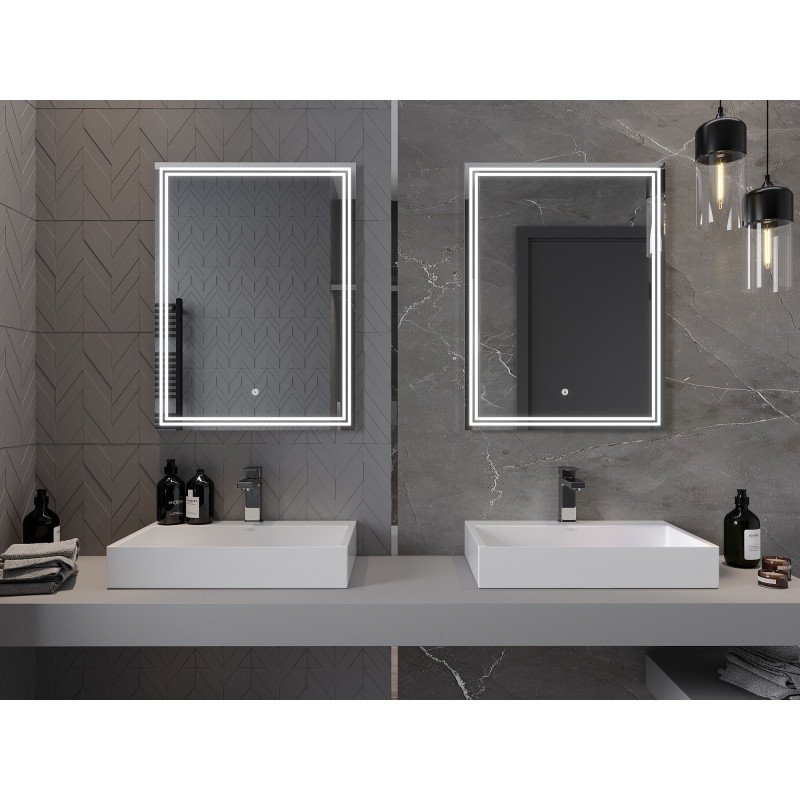 Mexen Taco oglindă de baie iluminată 60 x 80 cm, LED 6000K, anti-aburire - 9805-060-080-611-00