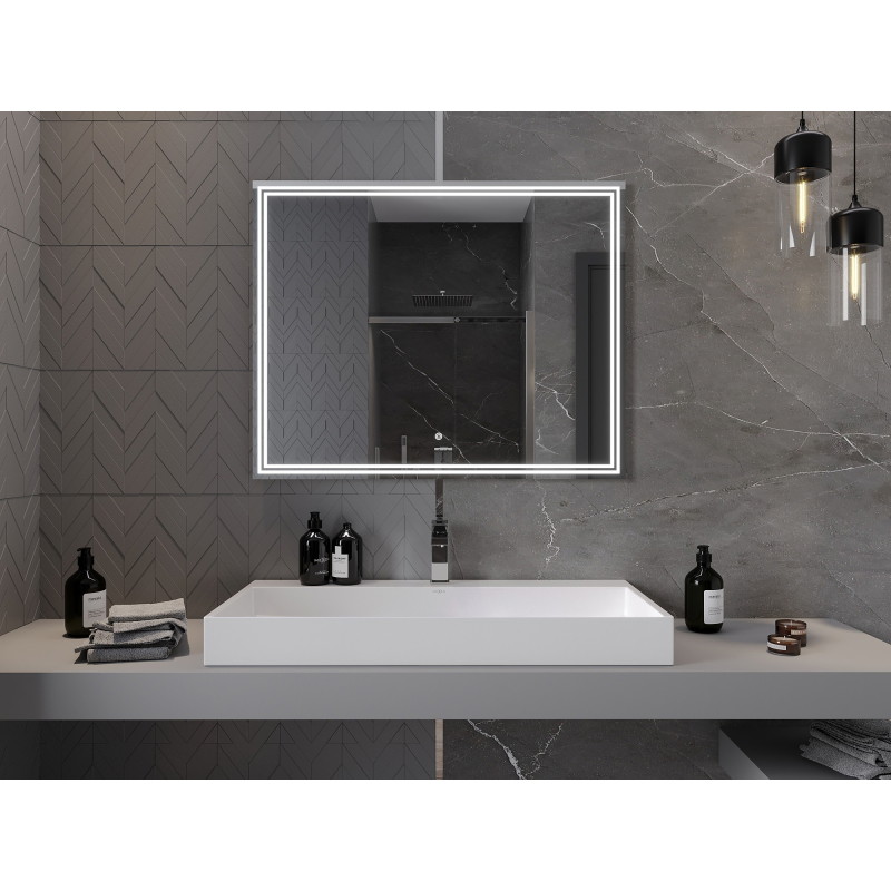 Mexen Taco oglindă de baie iluminată 100 x 80 cm, LED 6000K, anti-aburire - 9805-100-080-611-00
