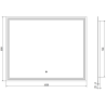 Mexen Taco megvilágított fürdőszobai tükör 100 x 80 cm, LED 6000K, anti-pára - 9805-100-080-611-00