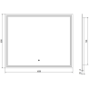 Mexen Taco világító fürdőszobai tükör 100 x 80 cm, LED 6000K, páramentes - 9805-100-080-611-00