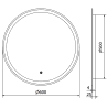 Mexen Gobi oglindă de baie iluminată, rotundă 60 cm, LED 6000K, anti-aburire - 9801-060-060-611-00