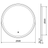 Mexen Gobi oglindă de baie iluminată, rotundă 60 cm, LED 6000K, anti-ceață - 9801-060-060-611-00
