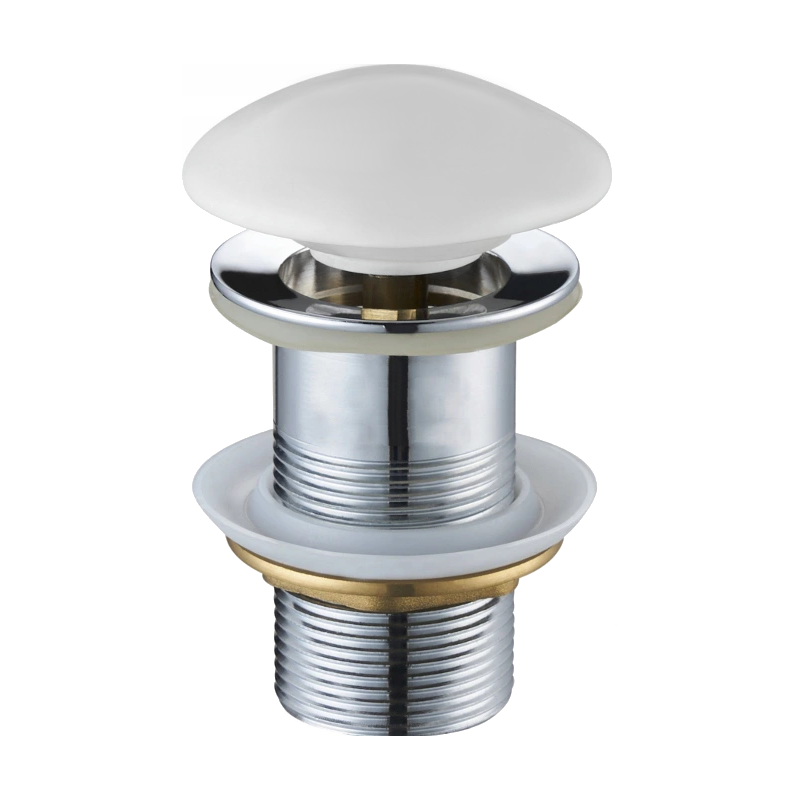 Mexen dop click-clack rotund, Alb ceramic mat - 79910-01