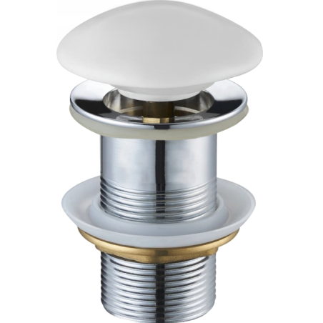 Mexen dop click-clack rotund, Alb ceramic mat - 79910-01
