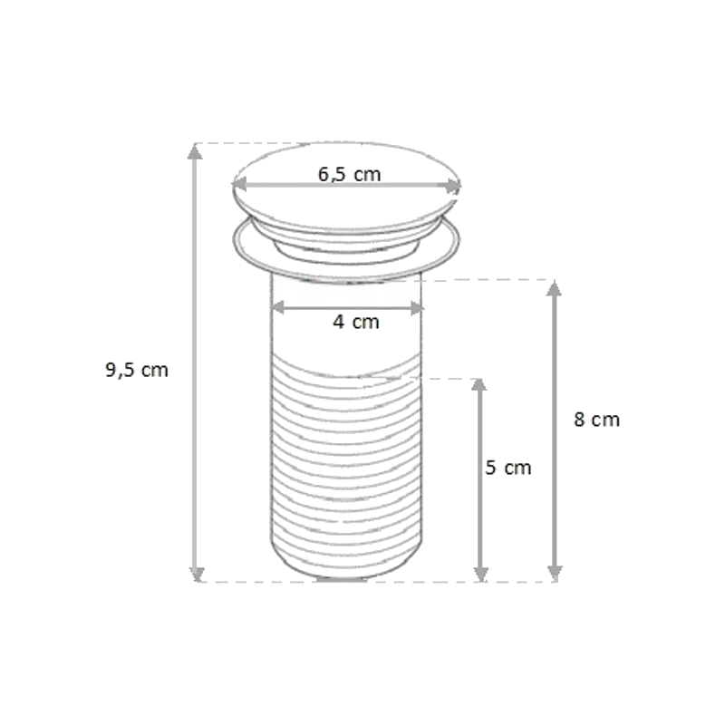 Mexen dop clic-clac rotund, mat ceramic albastru închis - 79910-42