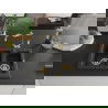 Mexen Carlos chiuvetă de bucătărie din granit cu 1,5 compartimente cu baterie de bucătărie Carla, metalic negru/auriu - 6518-75?