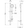 Mexen Sabre DB74 zuhanykészlet, fekete - 72104DB74-70
