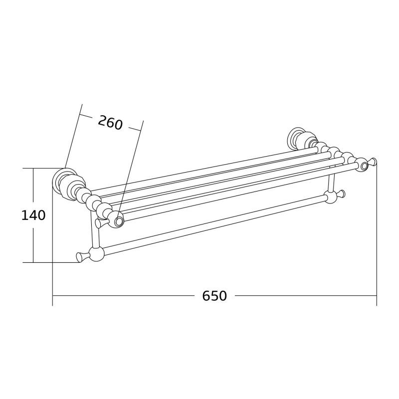 Mexen Estela raft pentru prosop, crom - 7011520-00