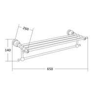 Mexen Estela raft pentru prosoape, auriu - 7011520-50