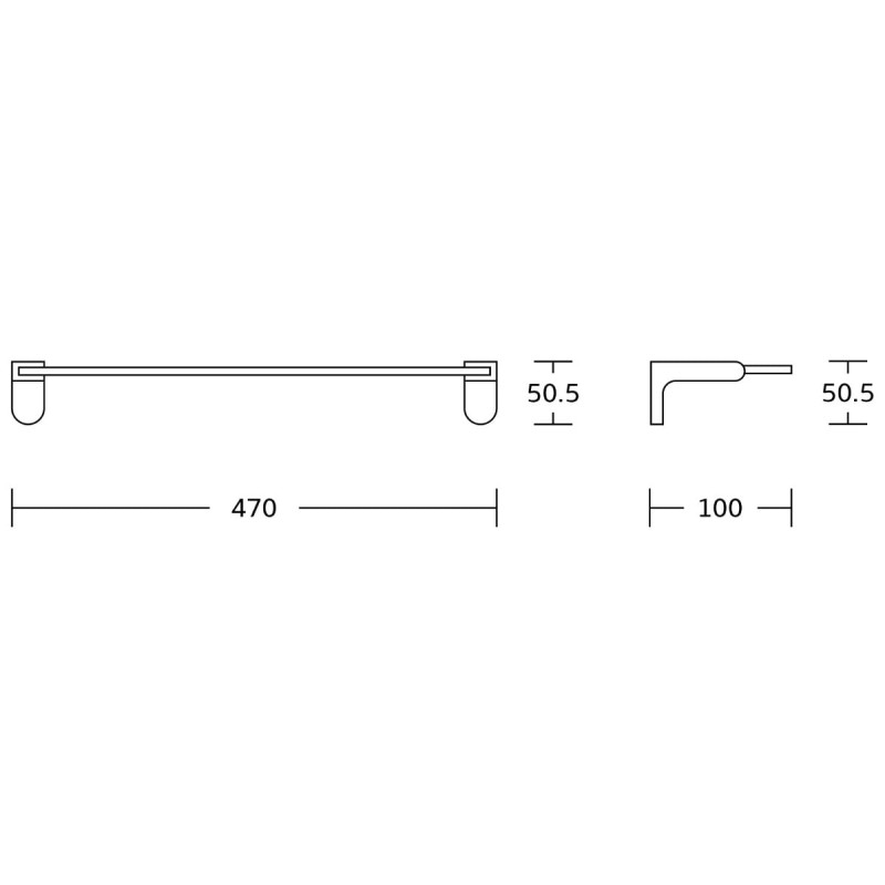 Mexen Lea raft suspendat din sticlă, crom - 7026037-00