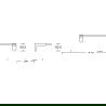 Mexen Lea raft de sticlă suspendat, Crom - 7026037-00