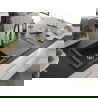 Mexen Leo chiuvetă din granit, 1 cuvă cu scurgător și baterie de bucătărie Aster, negru/metalic argintiu - 6501-73-73450-57-G