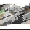 Mexen Matias Chiuvetă de granit de 1,5 compartiment cu picurător și baterie de bucătărie Aster, Albă - 6502-20-73450-57-B